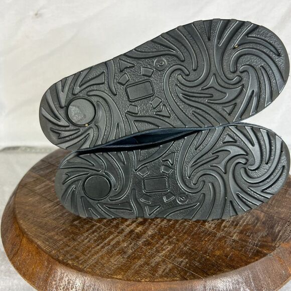 Kirkland Signature Boots Kids Girls 2 Blue Suede Wool Shearling Buckle Winter - Picture 10 of 11